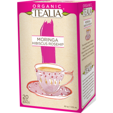 Tealia Organic Moringa Hibiscus Rosehips (20 Envelope Tea Bags) 40g